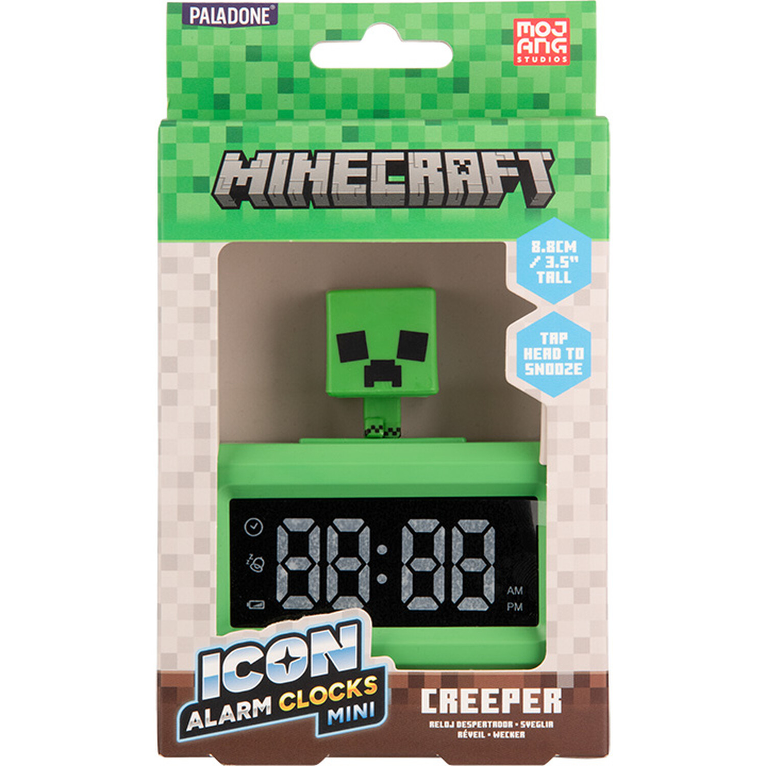 Creeper Icon Alarm Clock Mini Green Image 3