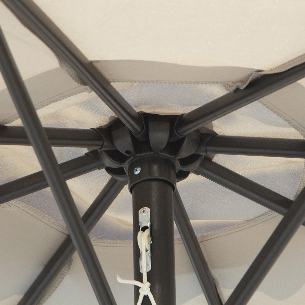 Outsunny Light Grey Crank and Tilt Parasol 3m Image 3