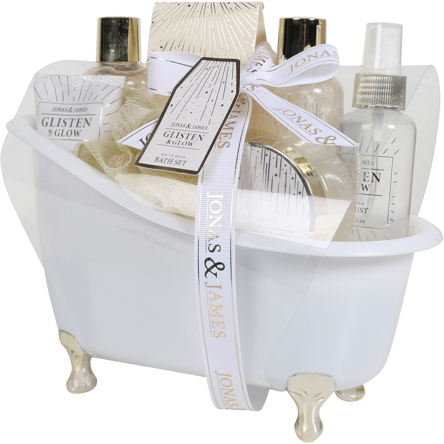 Glisten & Glow Bath Gift Set - White Image 2