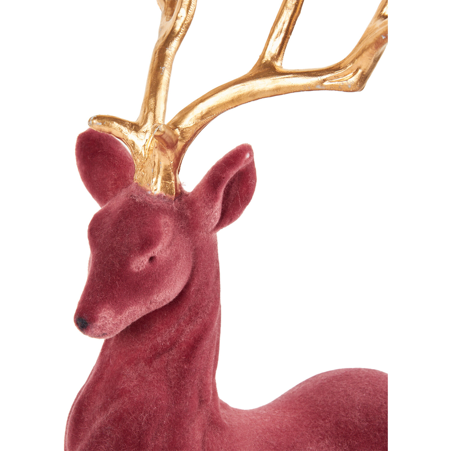 Elegant Flocked Standing Reindeer Image 5