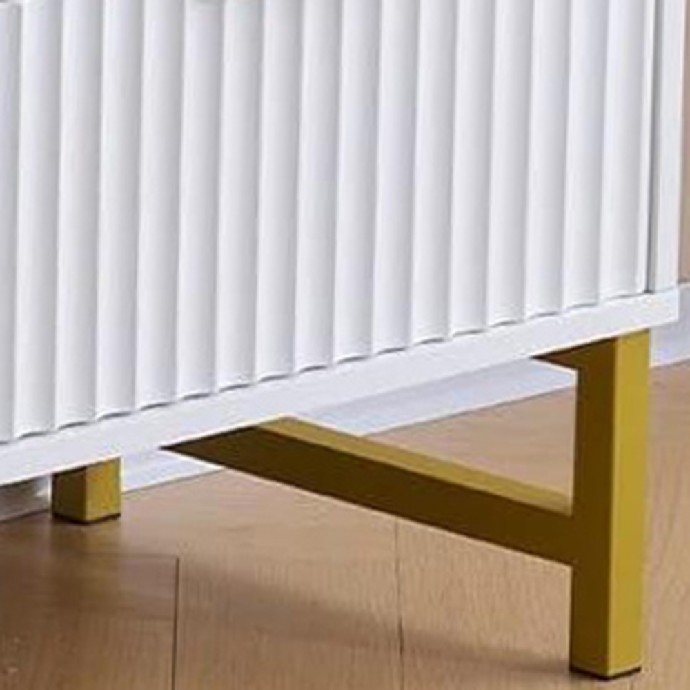 Kosy Koala 2 Drawer White And Gold Bedside Table Image 2