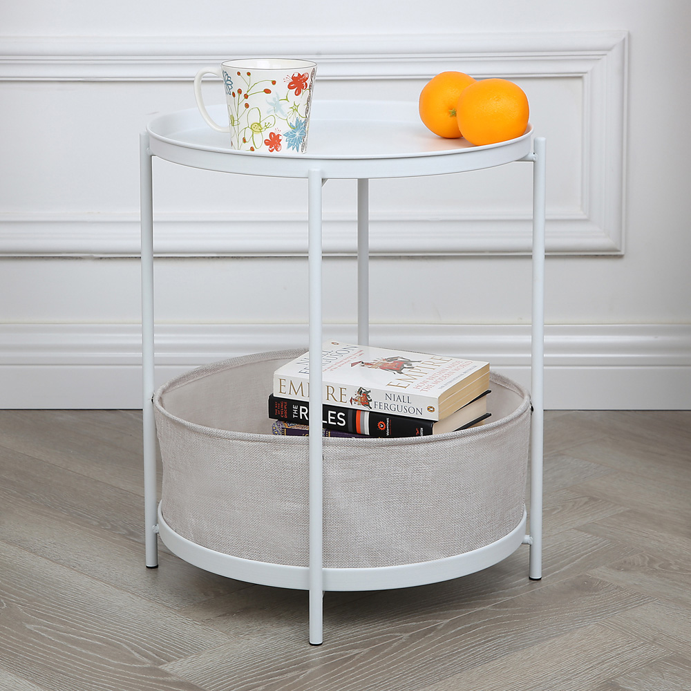 Bakewell Single Shelf White Coffee Table Image 5