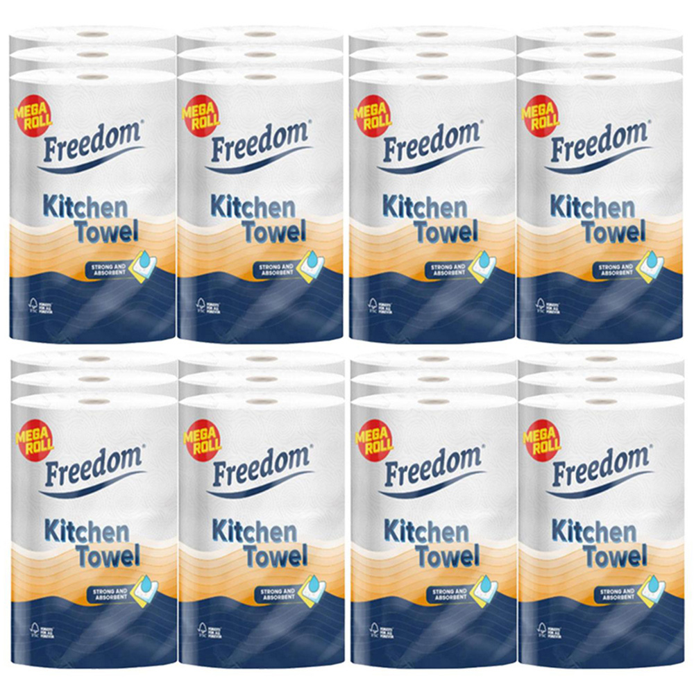 Freedom White Toilet Paper 3 Ply with Rhino Jumbo Kitchen Towel 4 Pack Image 5