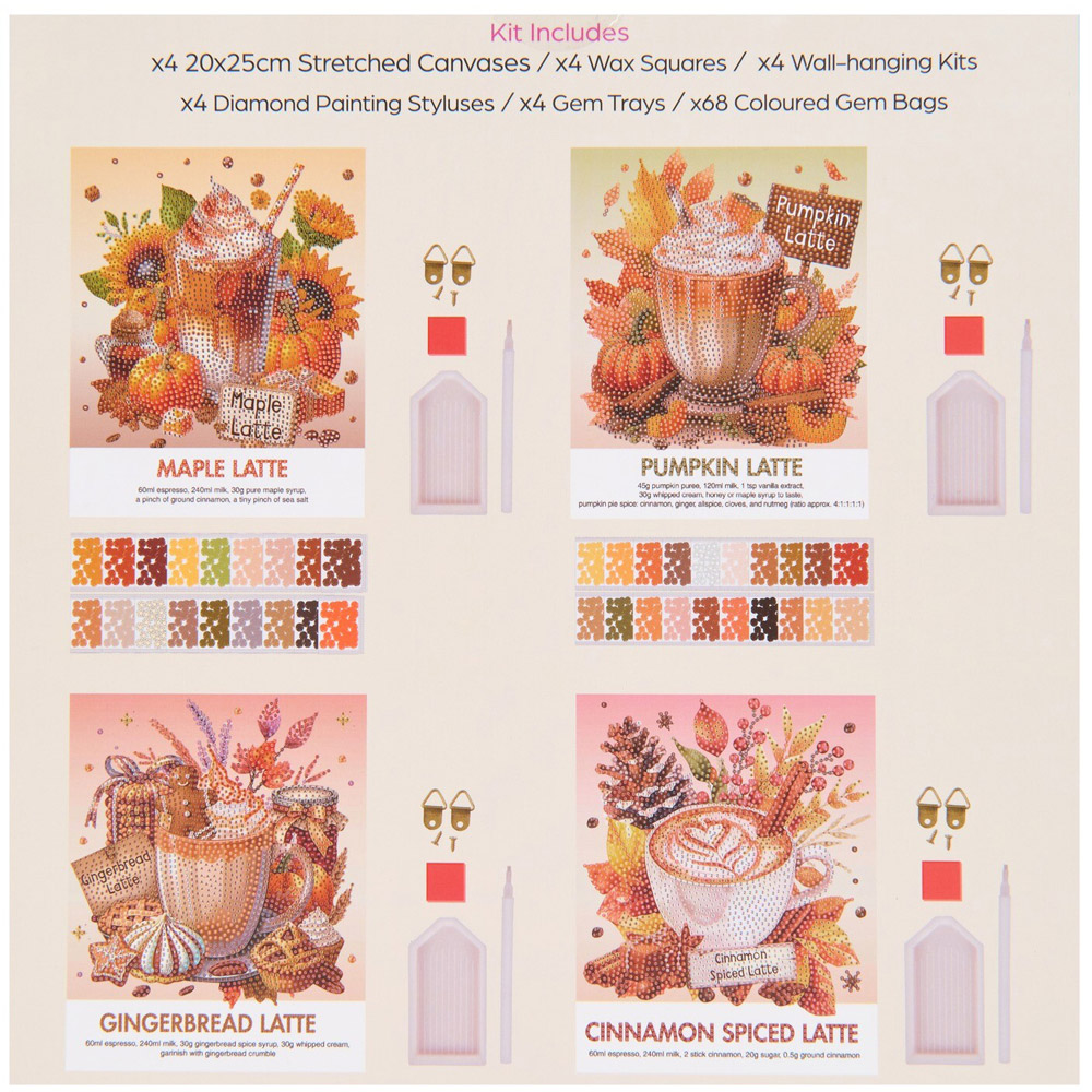 Autumn Hot Drinks Crystal Canvas Kit Image 4