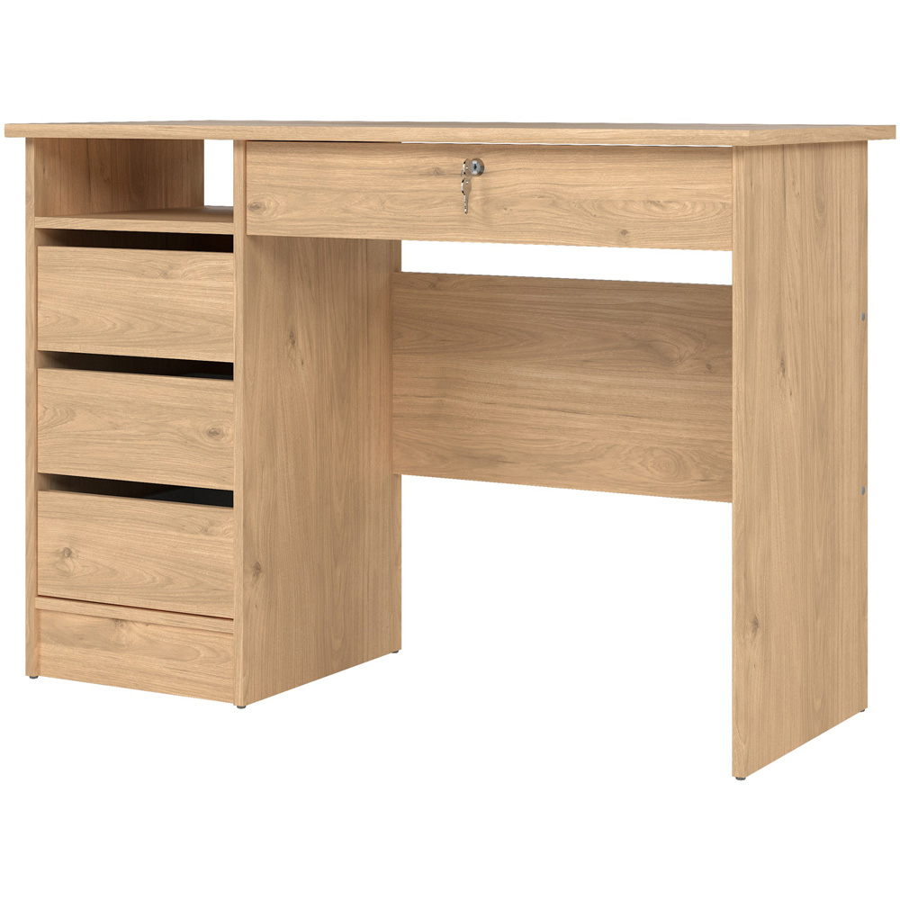 Florence Function Plus 4 Drawer Desk Jackson Hickory Oak Image 3