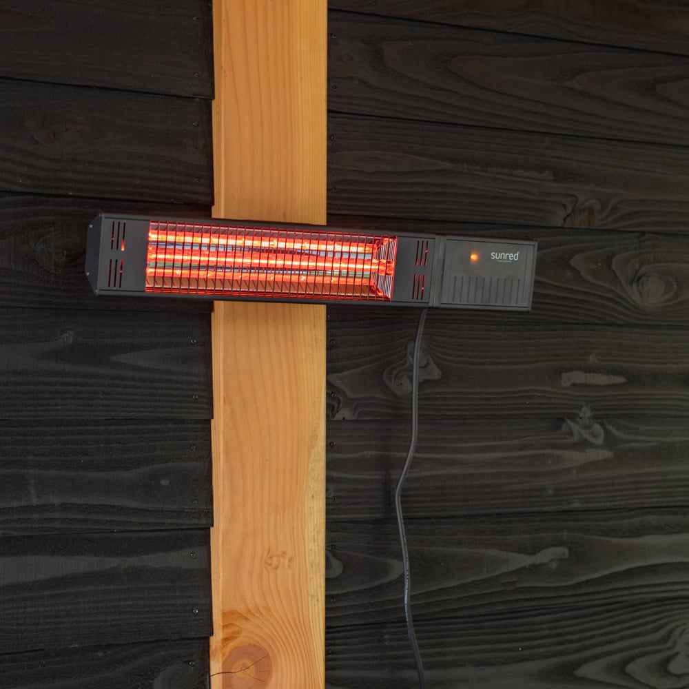 Sunred Fortuna Ultra Black Wall Patio Heater 1500W Image 5
