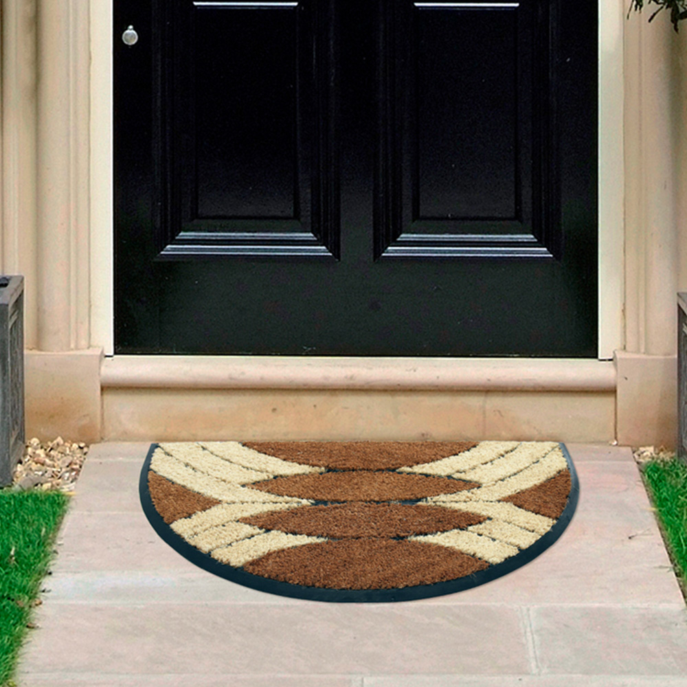 Coco & Coir Palm Cluster Arc Coir Door Mat 45 x 75cm Image 2