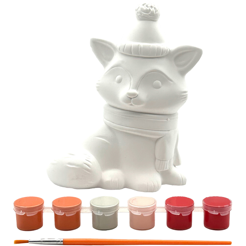 Paint Your Own Ceramic Autumn Fox Kit White Image 3