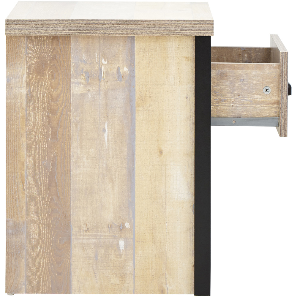 GFW Boston Single Drawer Oak Lamp Table Image 5
