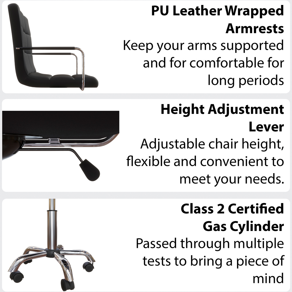 Vida Designs Calbo Black Office Chair Image 6