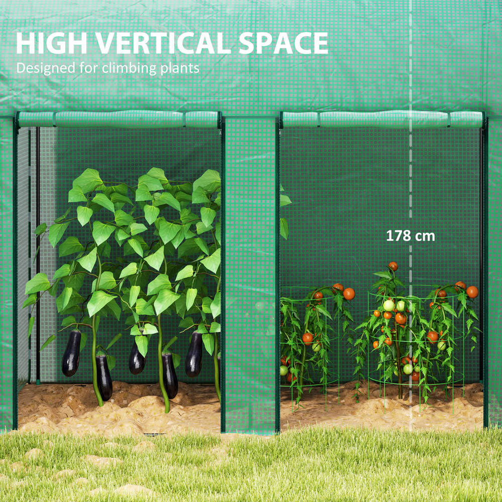 Outsunny 6.5 x 3.2ft Tomato Greenhouse with Zipped Door Image 8