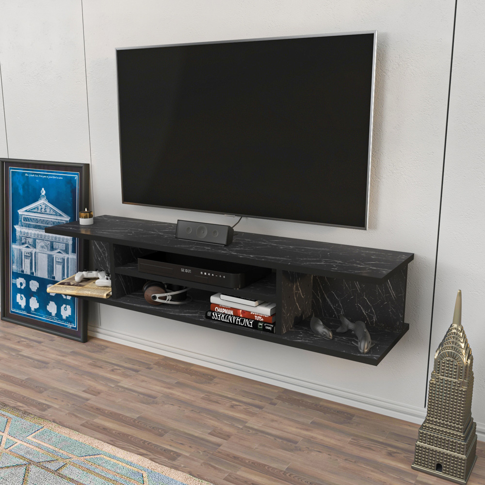 Decorotika Pivot 4 Shelf Bendir Floating TV Unit Image 5