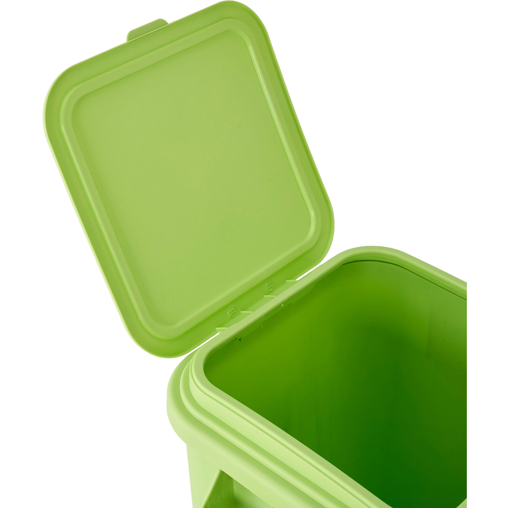 Living and Home Green Industrial Flip Top Rubbish Bin 23L Image 6