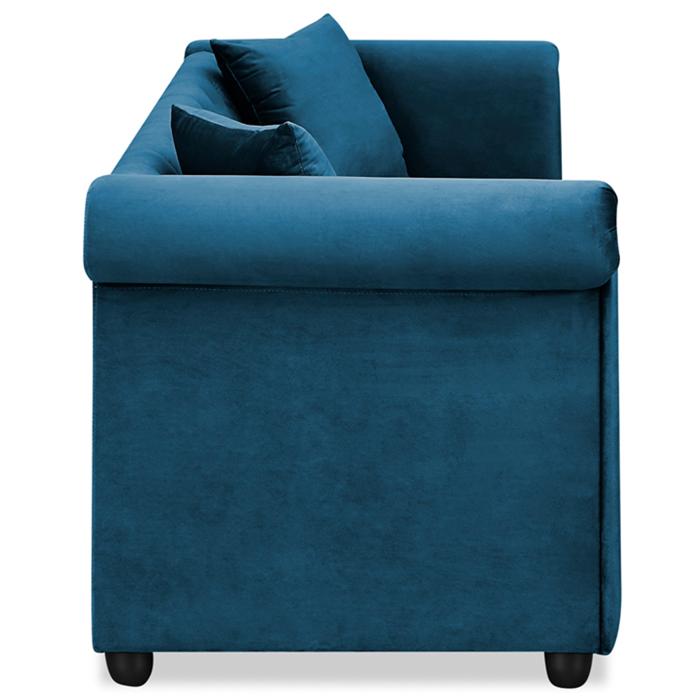 Home Detail Ascot Chesterfield 3 Seater Blue Velvet Sofa Image 5