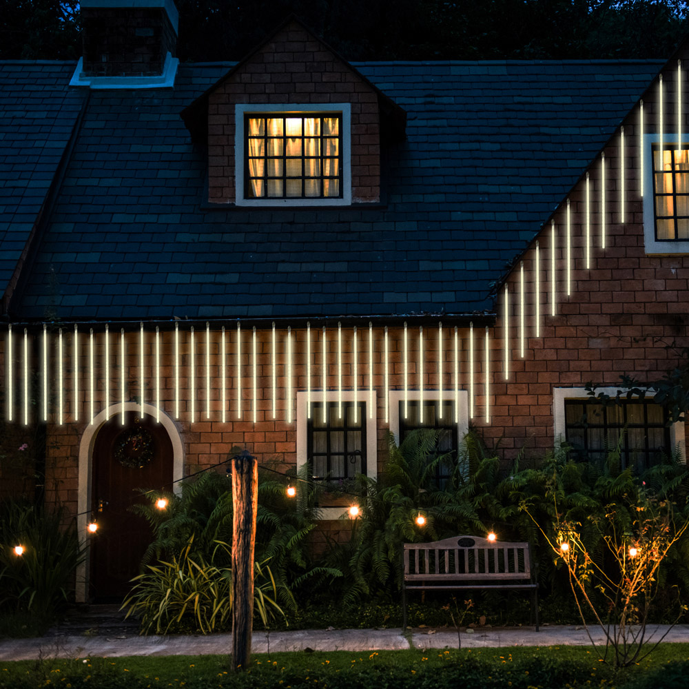 The Christmas Workshop 10 Pack 540 LED Warm White Meteor Shower Light  Image 5