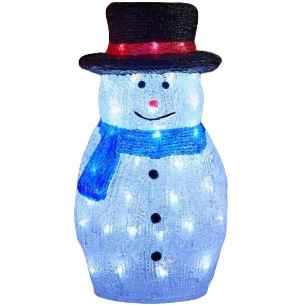 Samuel Alexander Acrylic Snowman LED Christmas Decoration 44cm Image 3