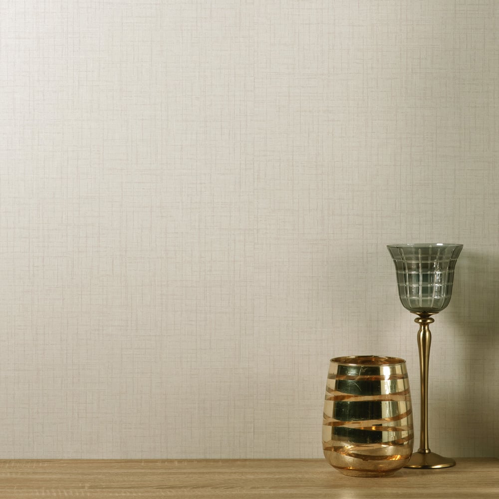 Fine Decor Eden Plain Natural Wallpaper Image 3