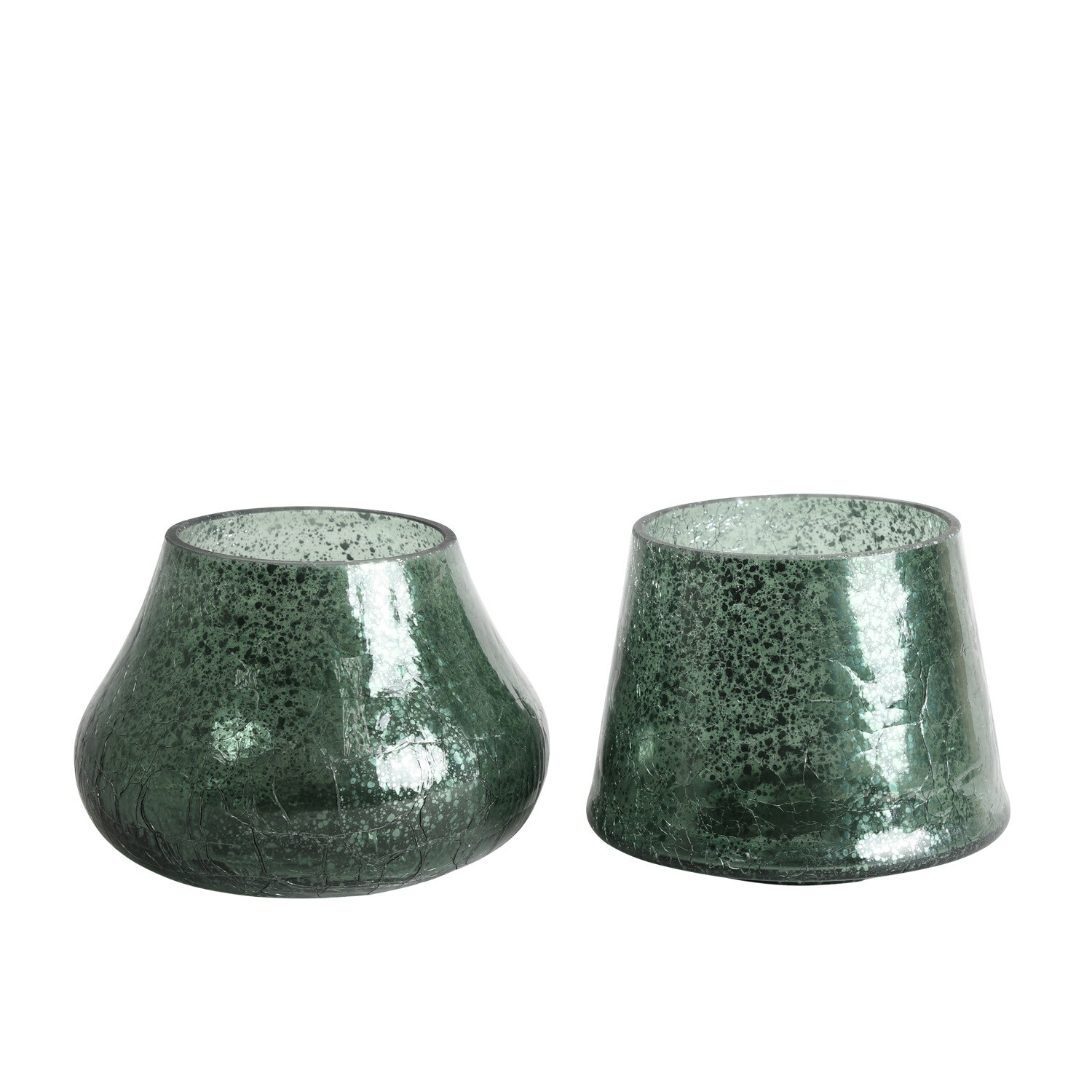 Green Crackle Lamp Candle Holder - Green Image 2