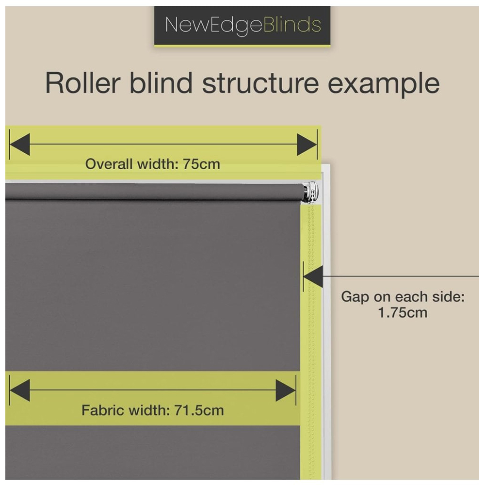New Edge Blinds Natural Day and Night Zebra Roller Blind 125cm Image 7
