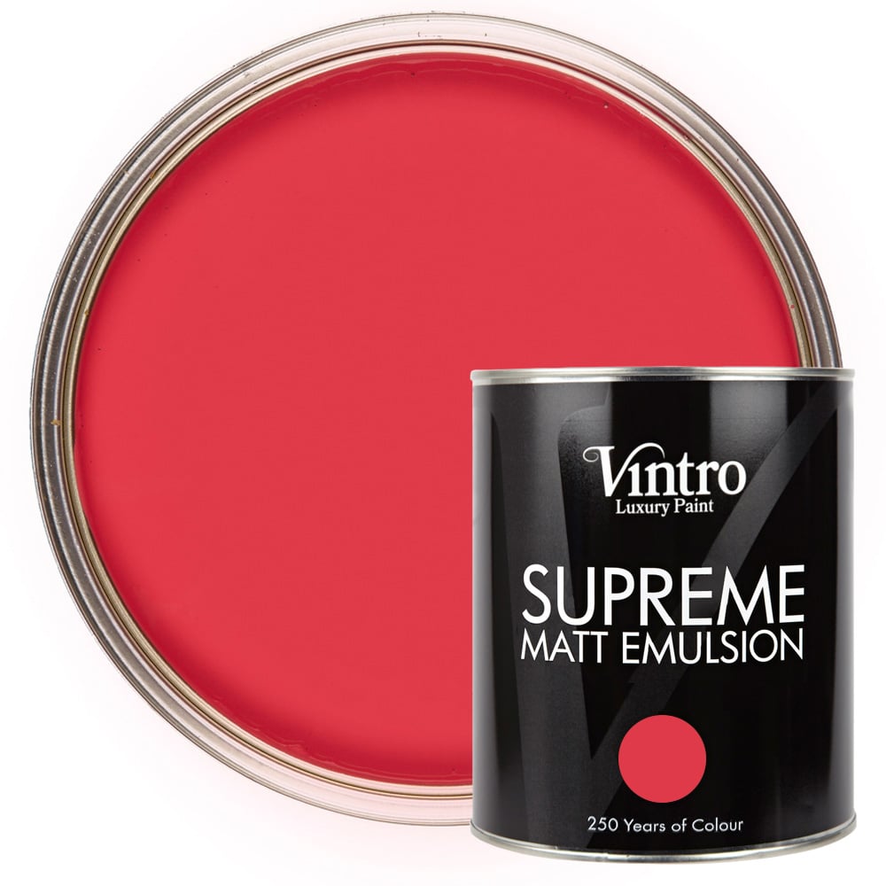 Vintro Paint Poppy Matt Emulsion Interior Paint 1L Image 1