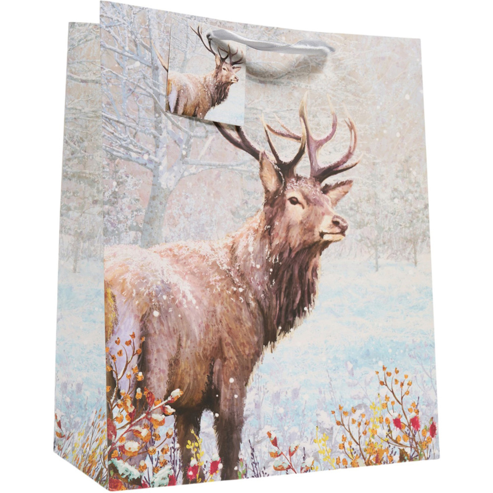 Winter Christmas Deer Large Gift Bag Image 4