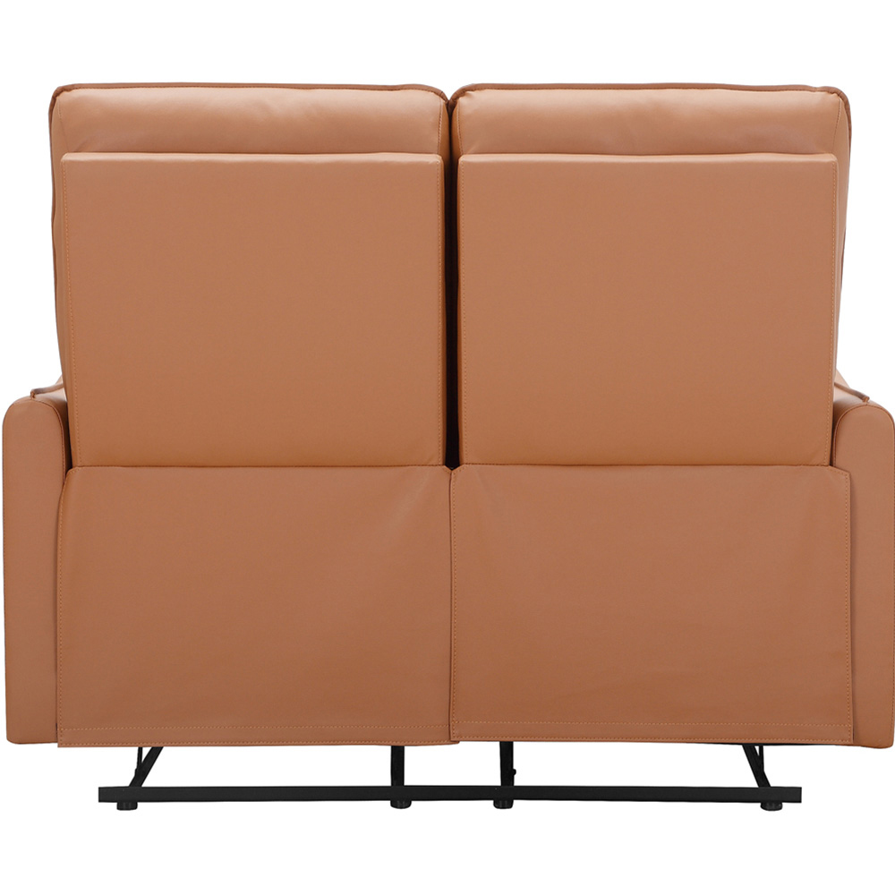 Dorel Lugo 2 Seater Cognac PU Manual Recliner Sofa Image 6
