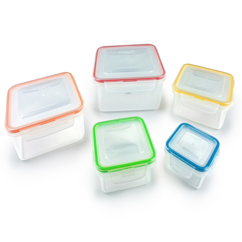 LocknLock 5 Piece Square Nestable Container Image 3