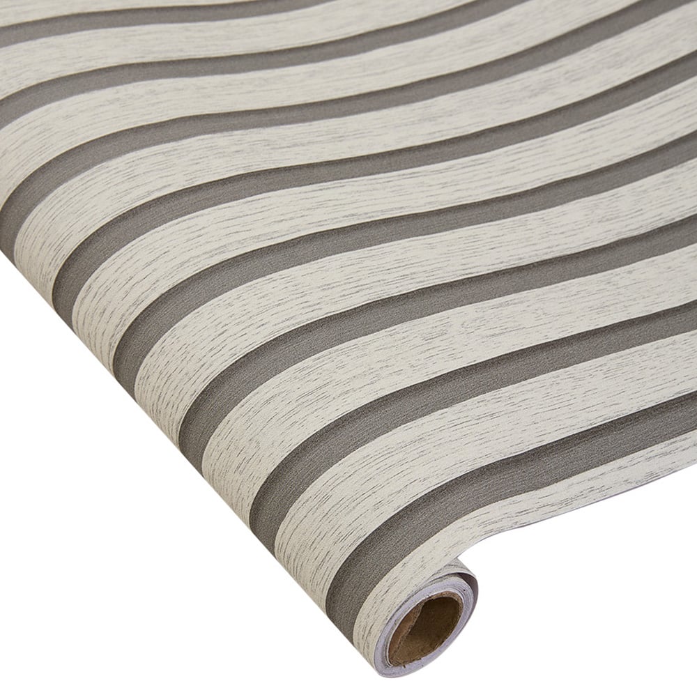 Living and Home 3D Wood Effect Beige Self Adhesive Textured PVC Wallpaper Image 4