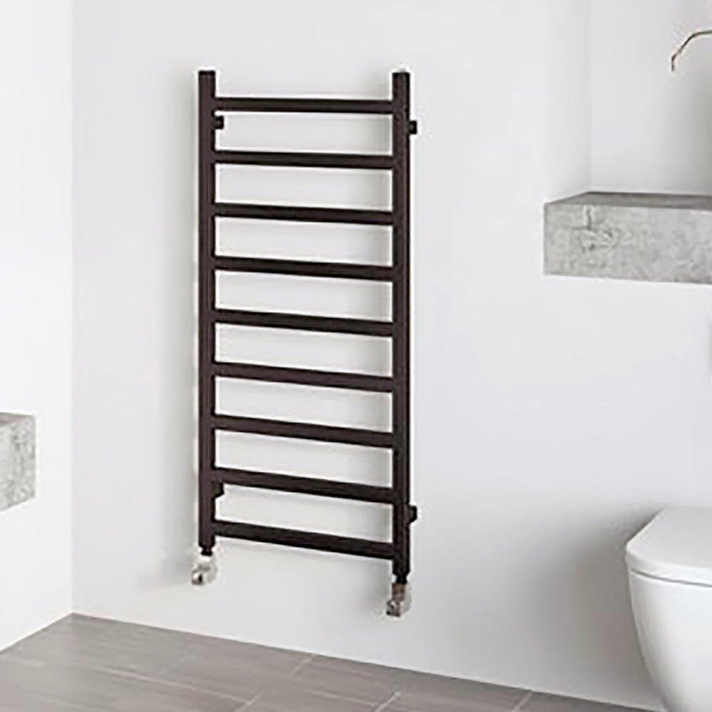 Terma Simple Heban Black Heated Towel Rail 1350 BTU 1080 x 500mm Image 2