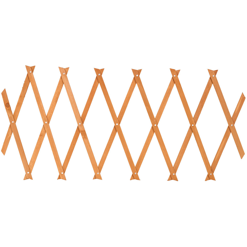 Expanding Wooden Garden Trellis Tan 180 x 30cm Image 4