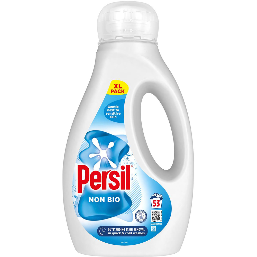 Persil Non Bio Liquid Detergent 53 Washes 1.54L 2 Pack Image 2
