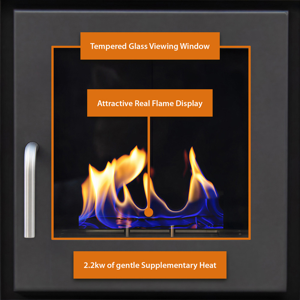 Royal Fire Charcoal Freestanding Bioethanol Stove 2.2kW Image 5