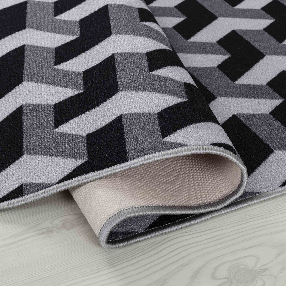 Desire Rugs Havana Grey Chevron Anti Slip Door Mat 120 x 67cm Image 3
