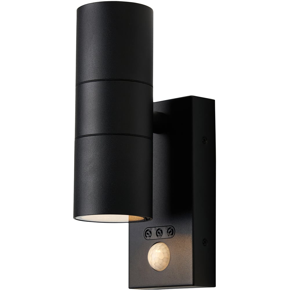 Zink Luna 2 Light Black Up and Down Wall Light PIR Motion Sensor Image 3
