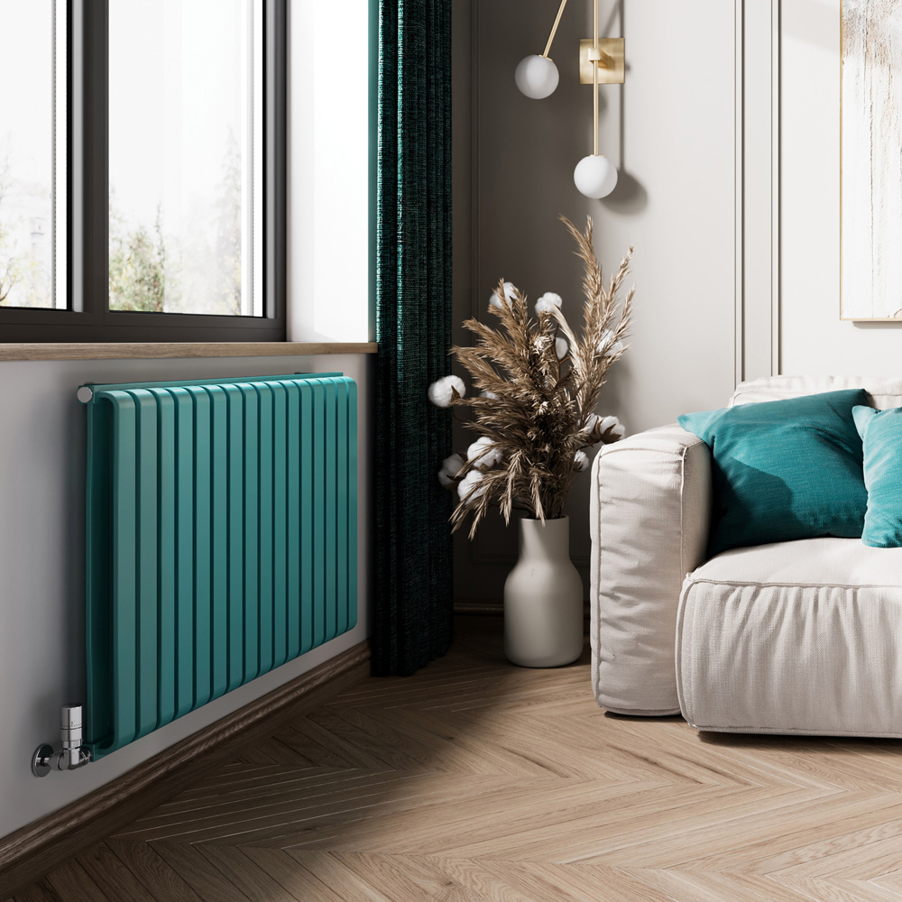 Terma Warp Room 3945 BTU Matt Teal Radiator 630 x 1045mm Image 7