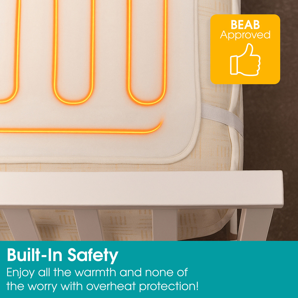 Abode AESB1001 White Single Electric Underblanket 70 x 150cm Image 6