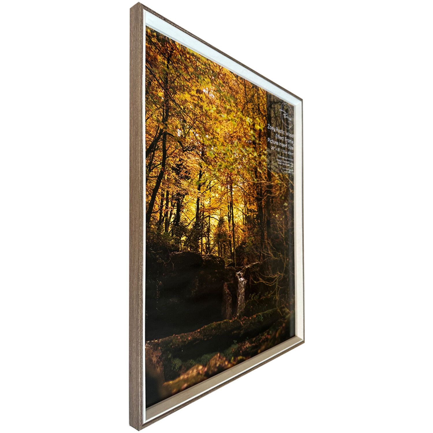 Zoey Rustic Wood Effect Frame - Brown / 20x16in Image 2