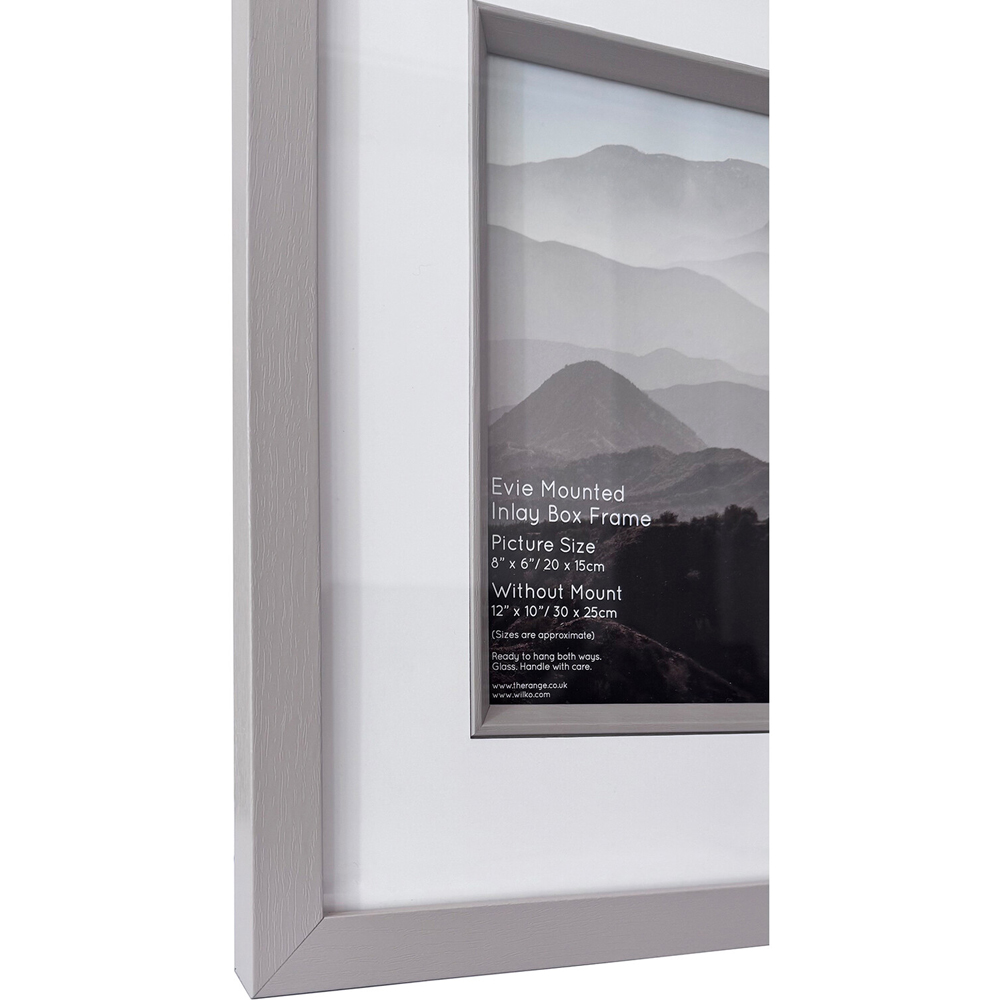 Evie Mounted Inlay Photo Frame Grey 8 x 6 inch Image 3