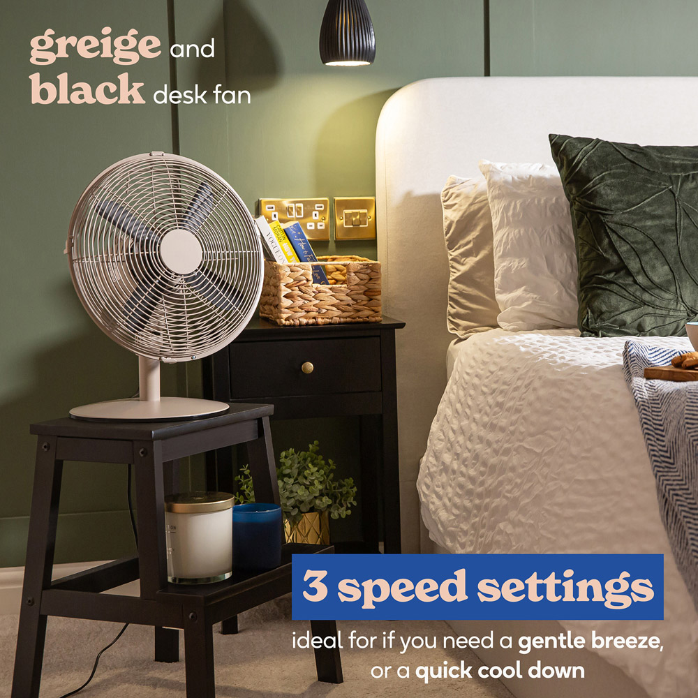 Russell Hobbs Greige Scandi Desk Fan 12 inch Image 4