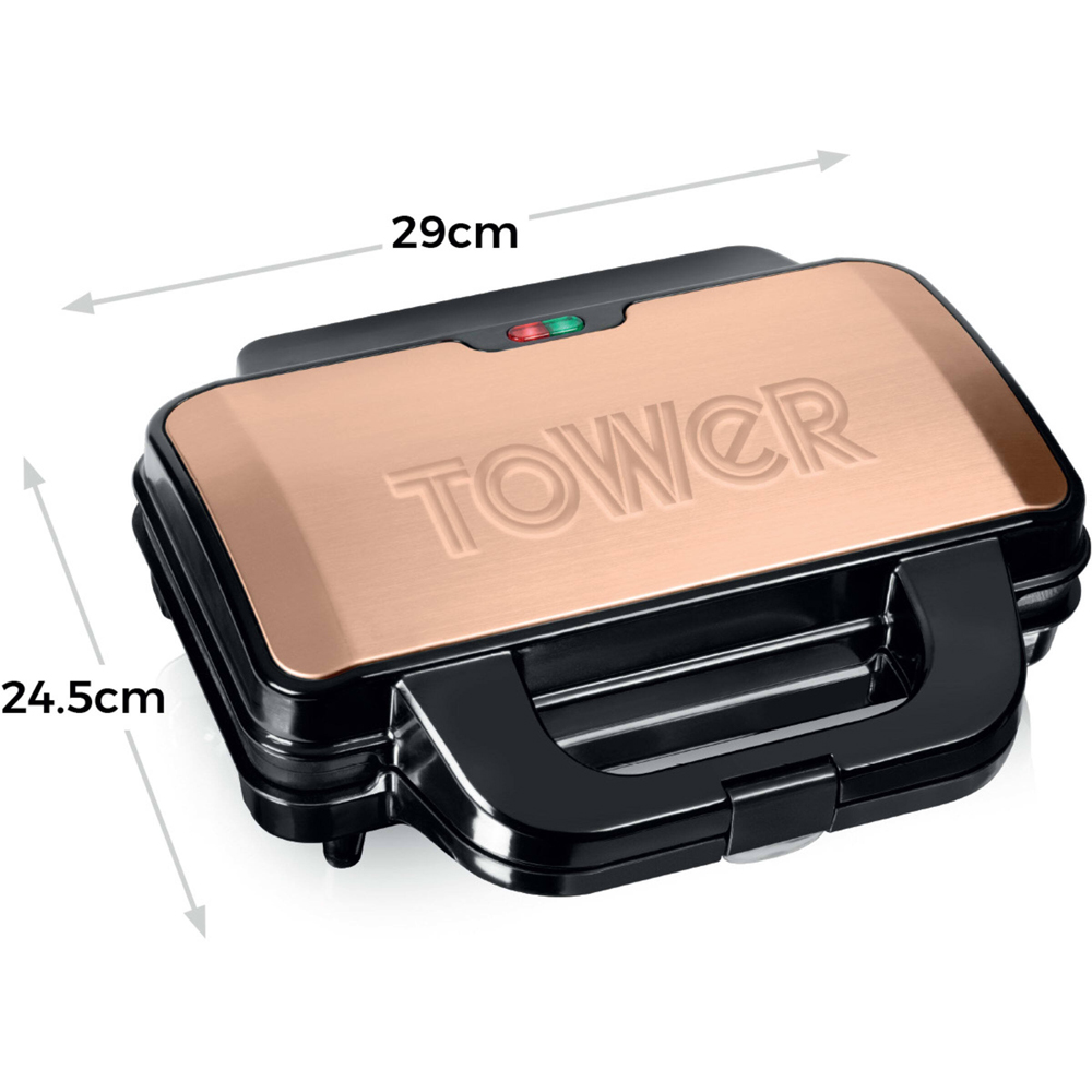 Tower Rose Gold and Black Deep Fill Sandwich Maker Image 9