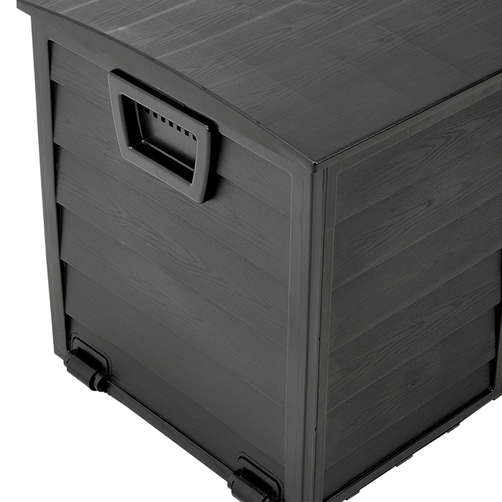 Living and Home 290L Black Top Garden Storage Box Image 5