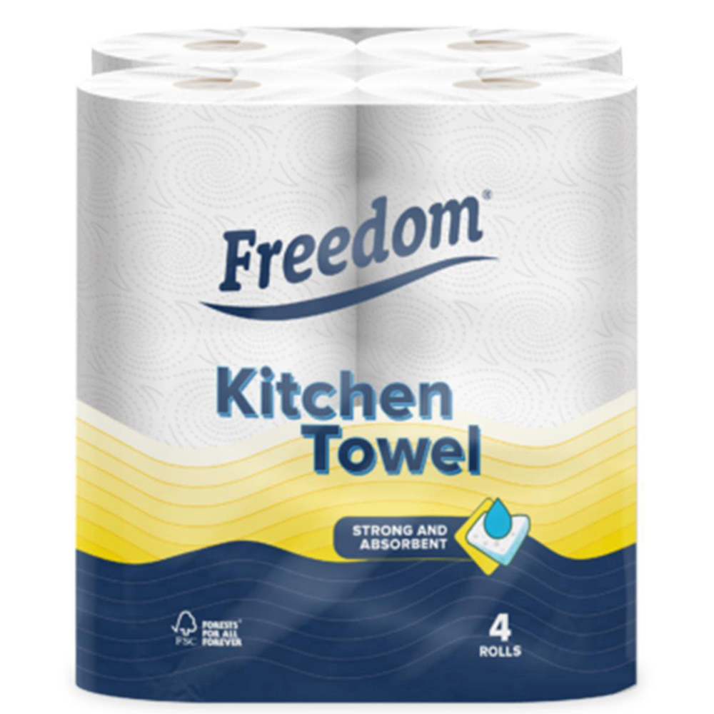 Freedom Aloe Vera Toilet Paper 90 Rolls 3 Ply with Kitchen Towel 24 Rolls 2 Ply Image 7