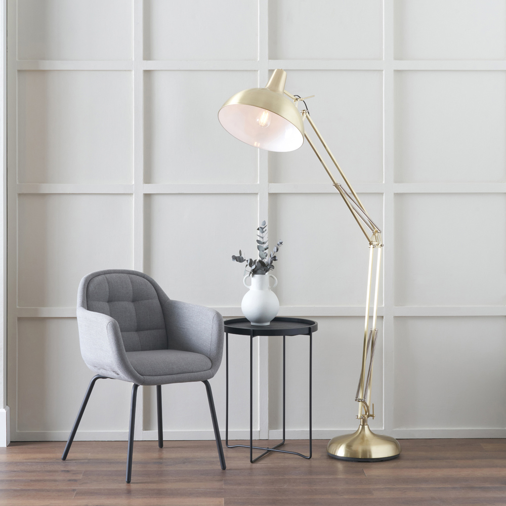 Pacific Lifestyle Alonzo Brass Metal Floor Lamp Image 2