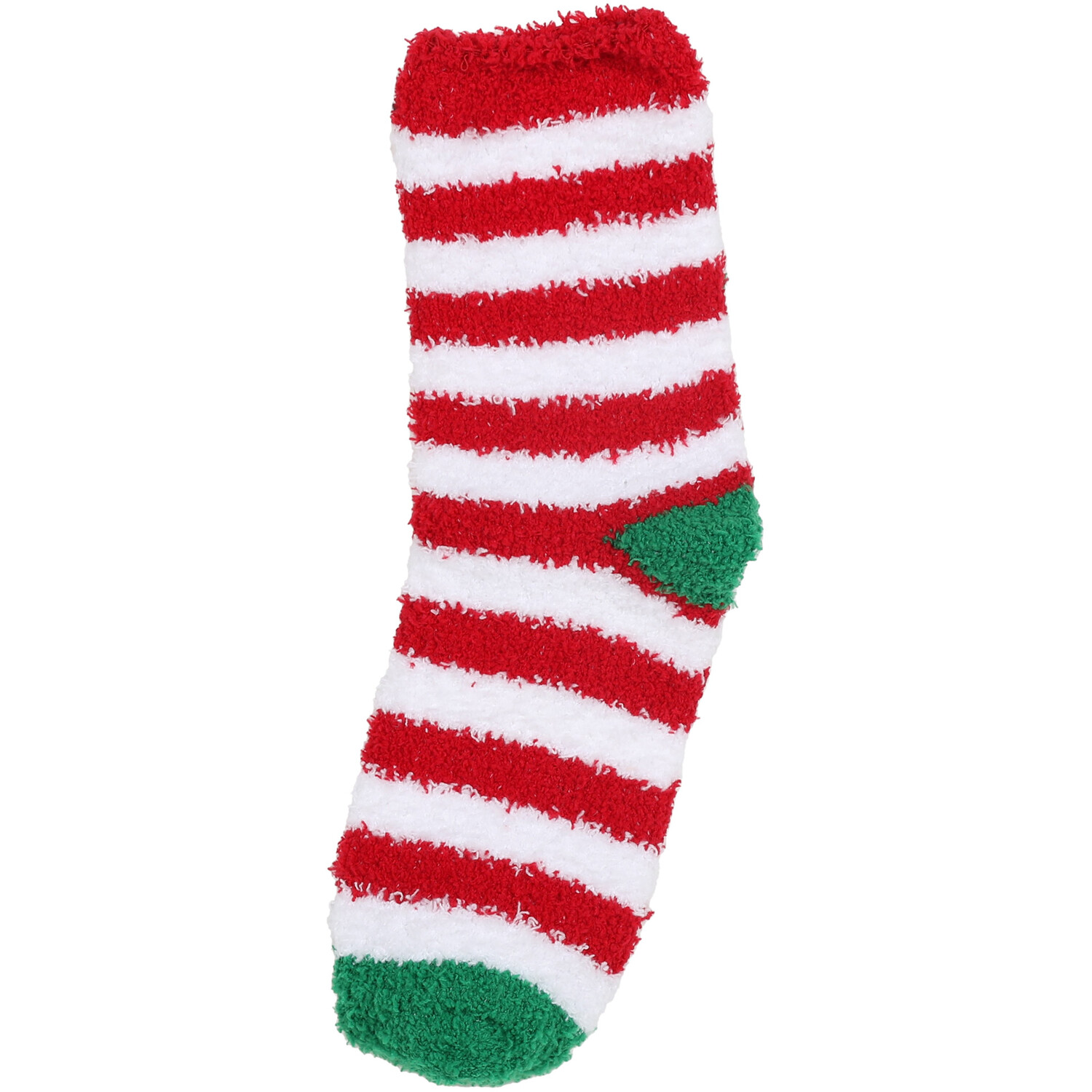 Christmas Womens Fluffy Socks - Red, White and Green Image 8