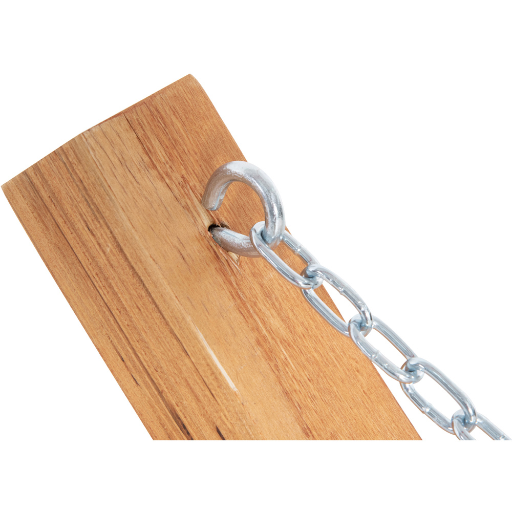 Outsunny White Hammock with Wooden Stand Image 4