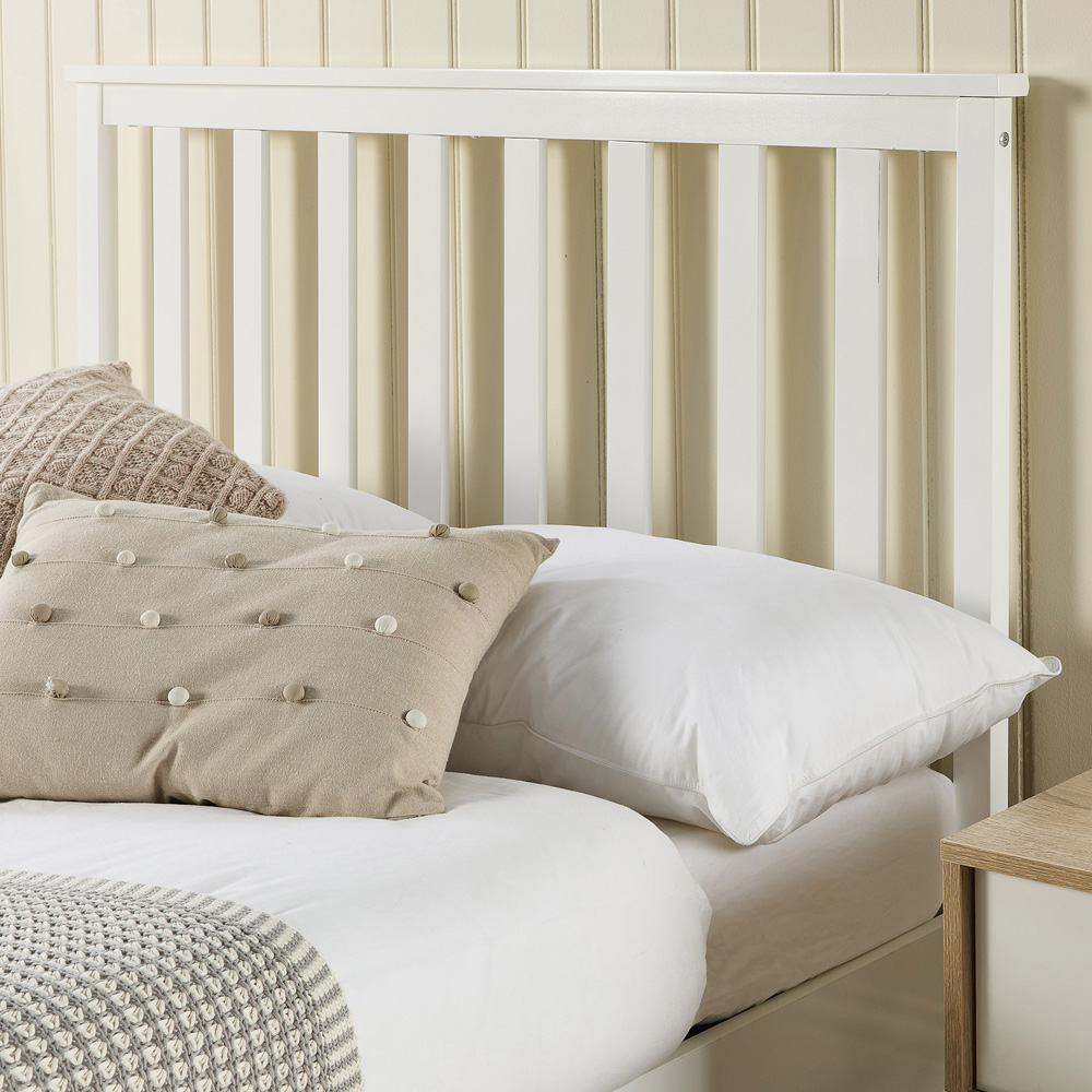 Aspire Furniture King Size White Wooden Ottoman Bed Image 3