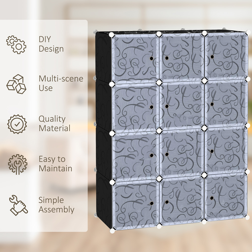 Portland Multi-Storage Modular Plastic Cube Cabinet Image 7