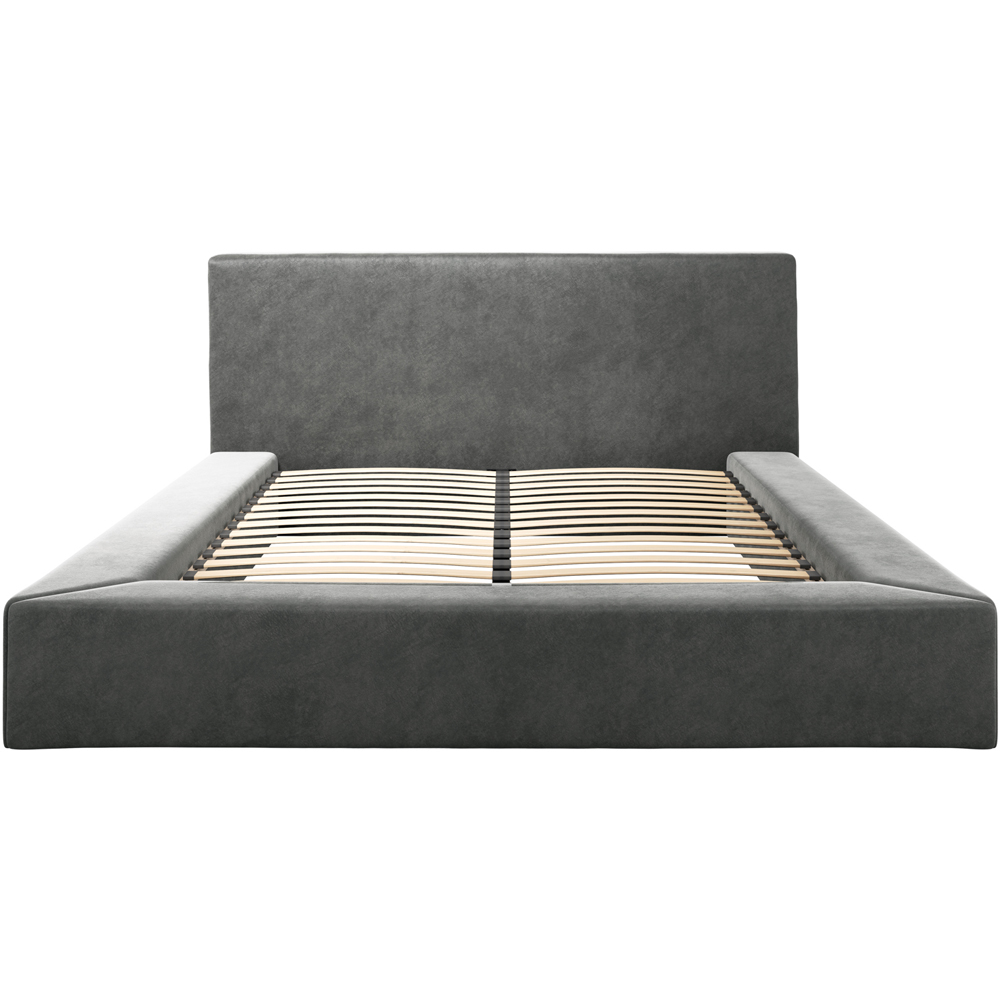 LPD Home Soho Dapple Grey King Size Velvet Bed Image 3