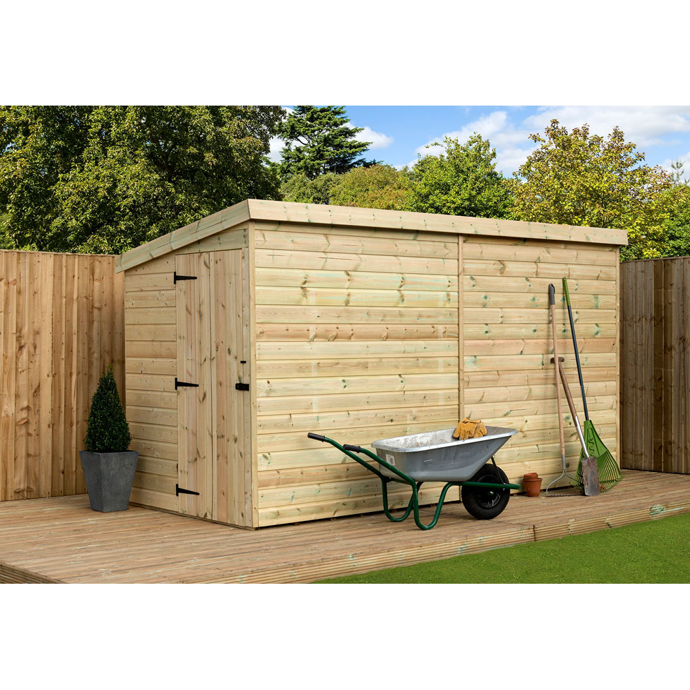 Empire Sheds 2200 10 x 3ft Side Panel Door Tongue and Groove Pent Garden Shed Image 3