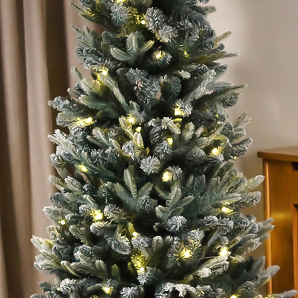 Xmas Haus Pre Lit Frosty Pine Artificial Christmas Tree 6ft Image 5